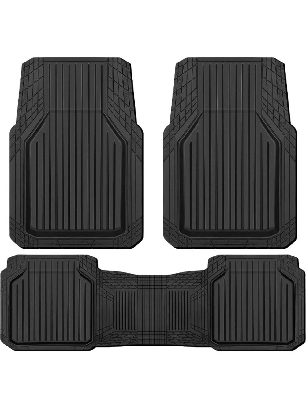 Heavy Duty Waterproof Rubber Floor Mats - All Weather, Trim-to-Fit for SUVs